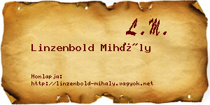 Linzenbold Mihály névjegykártya